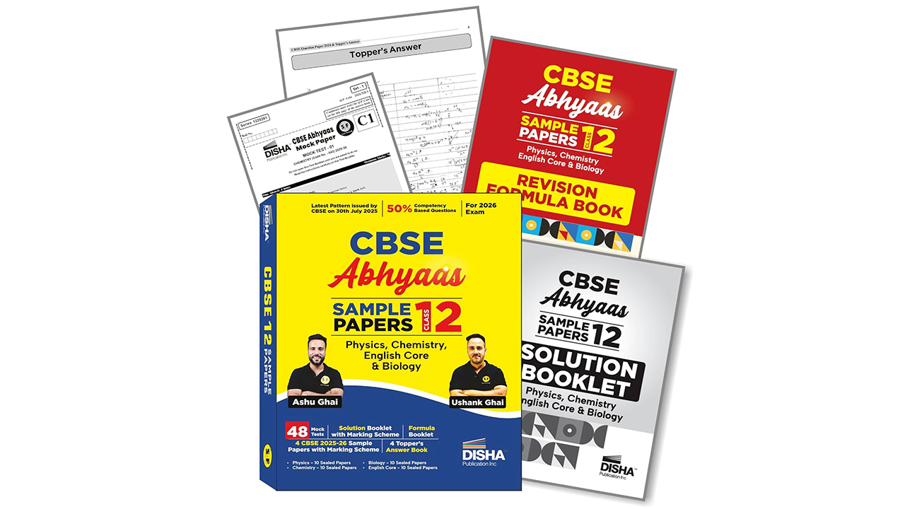 CBSE Abhyaas Sample Papers Class 12 - Physics, Chemistry, Biology & English Core