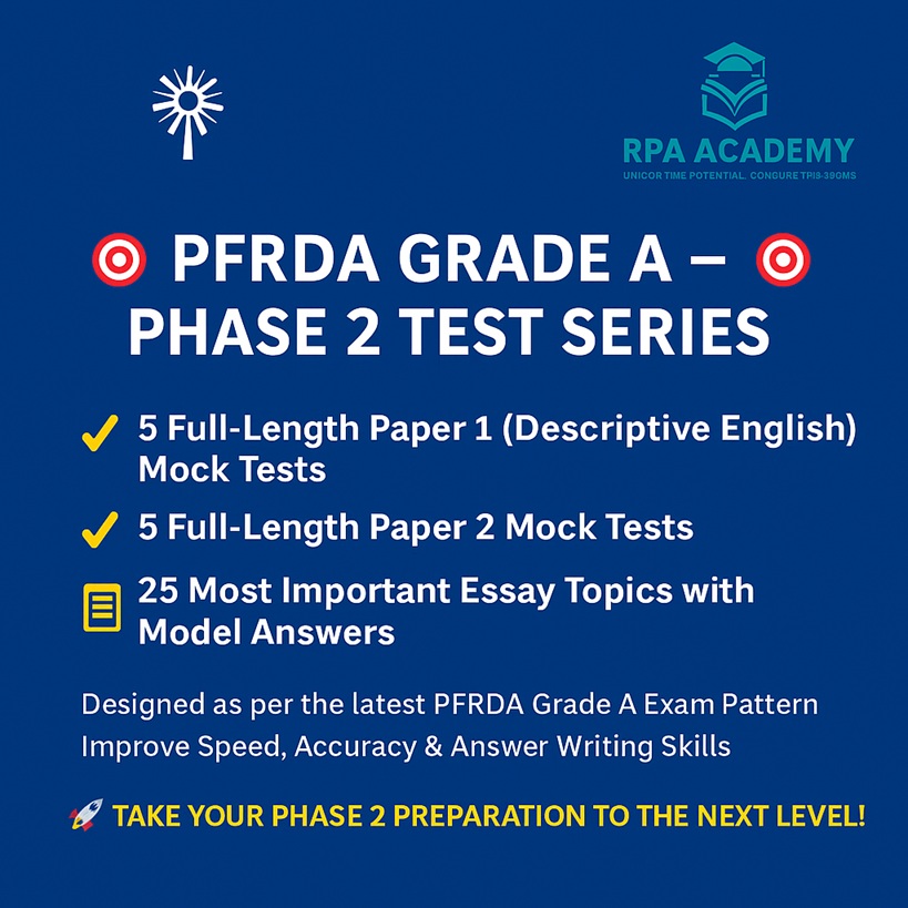 PFRDA GRADE A PHASE 2 TEST SERIES