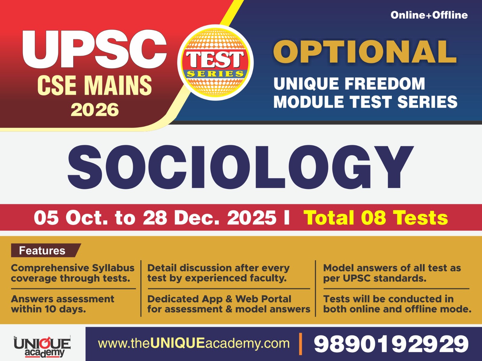 5th OCT 2025 SOCIOLOGY UFM TEST SERIES (ONLINE)
