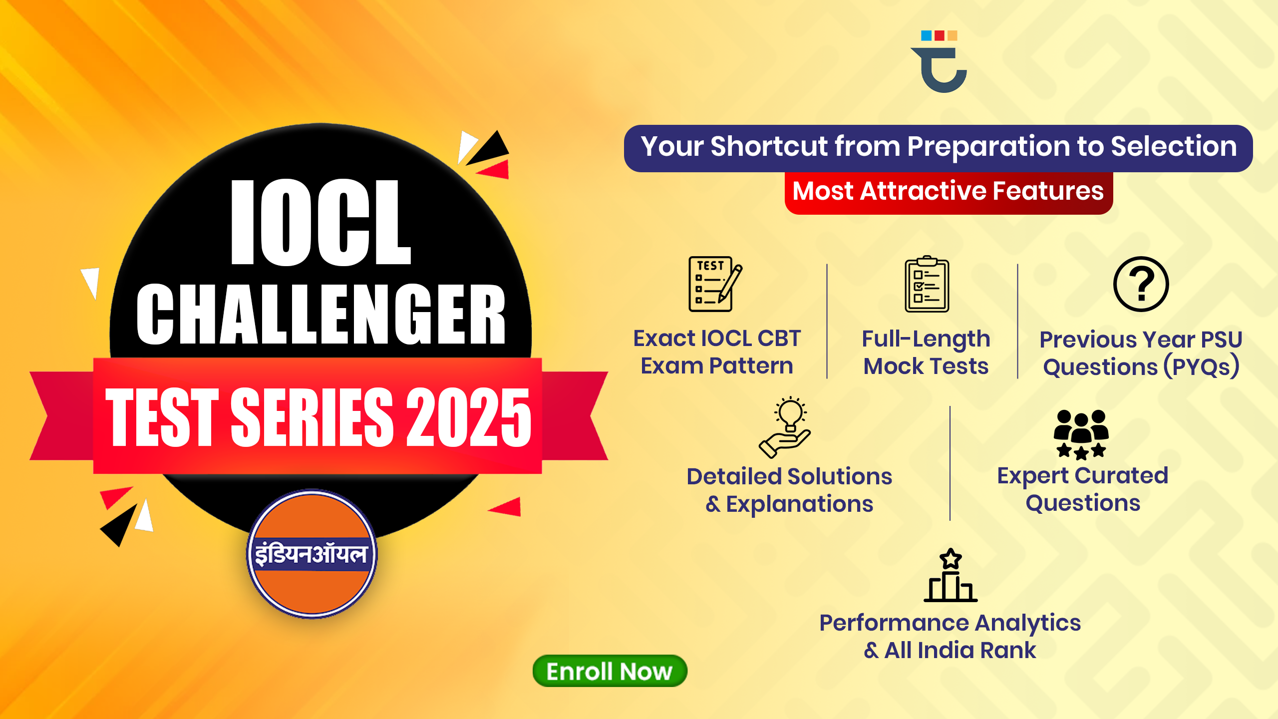 trinity IOCL-2025 Mock Test Series for Engineers/Officers (Grade-A)