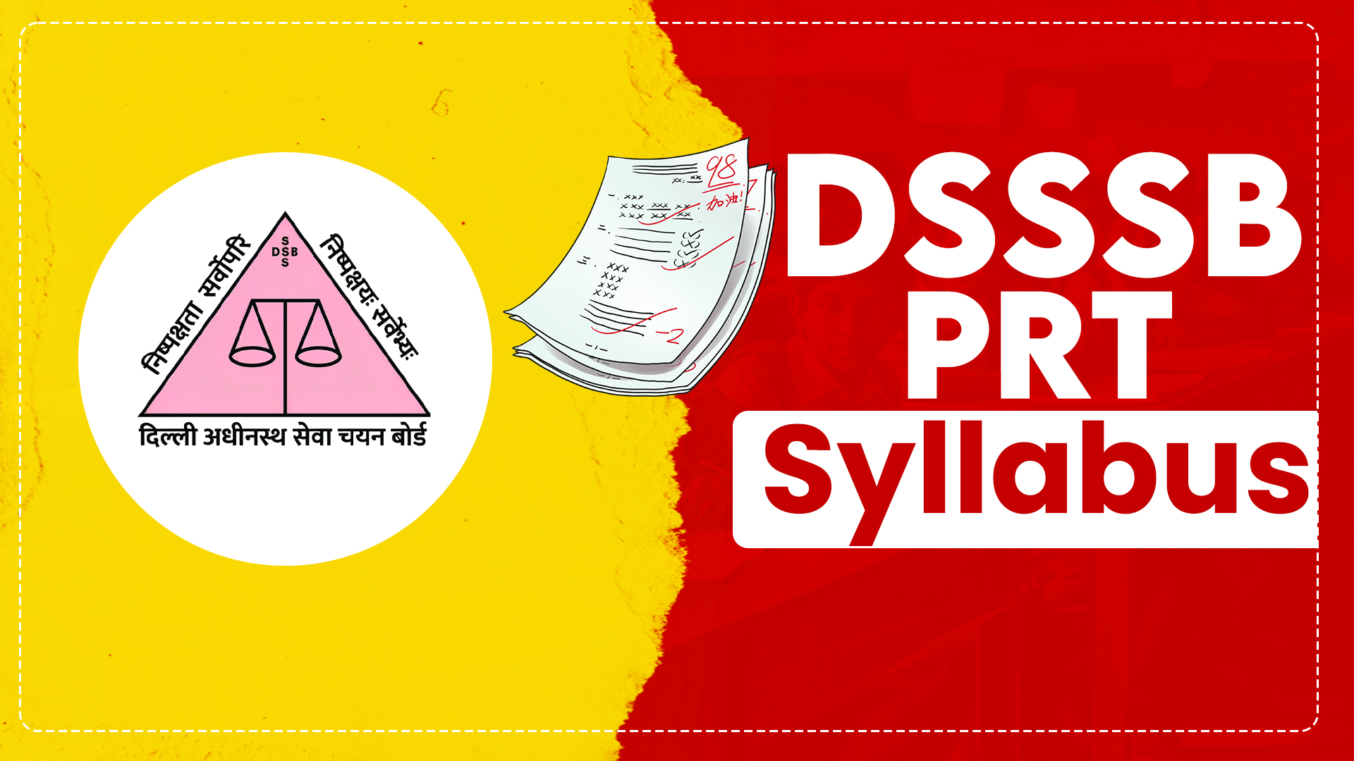 DSSSB PRT SYLLABUS 2025-26