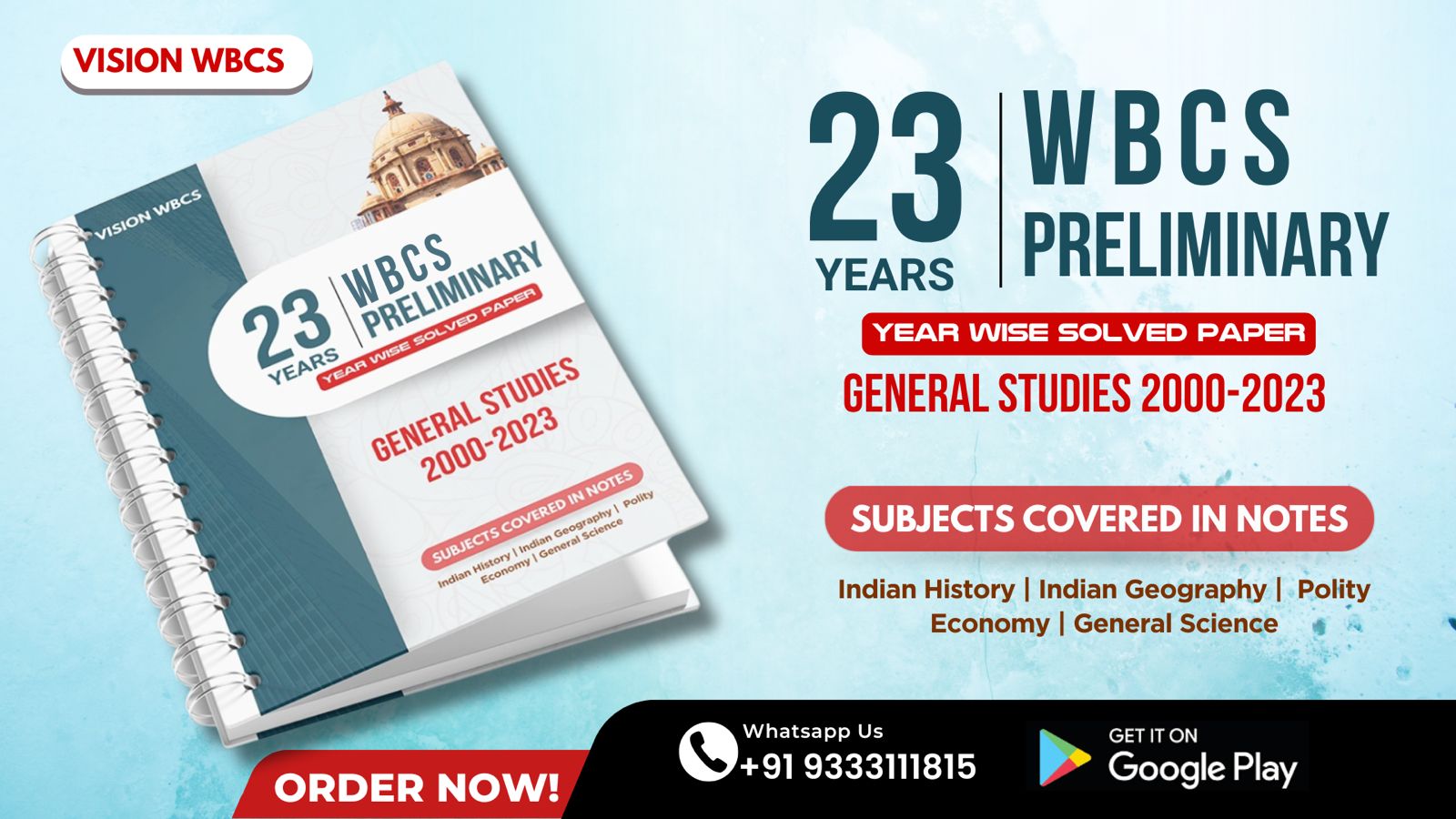 WBCS Preliminary – (2000 – 2023) General Studies Previous Year Detailed Solutions