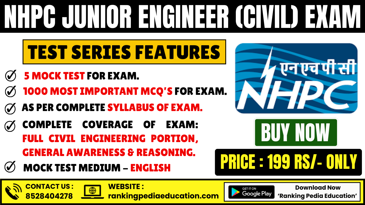 NHPC Junior Engineer (Civil) Exam Mock Test Series