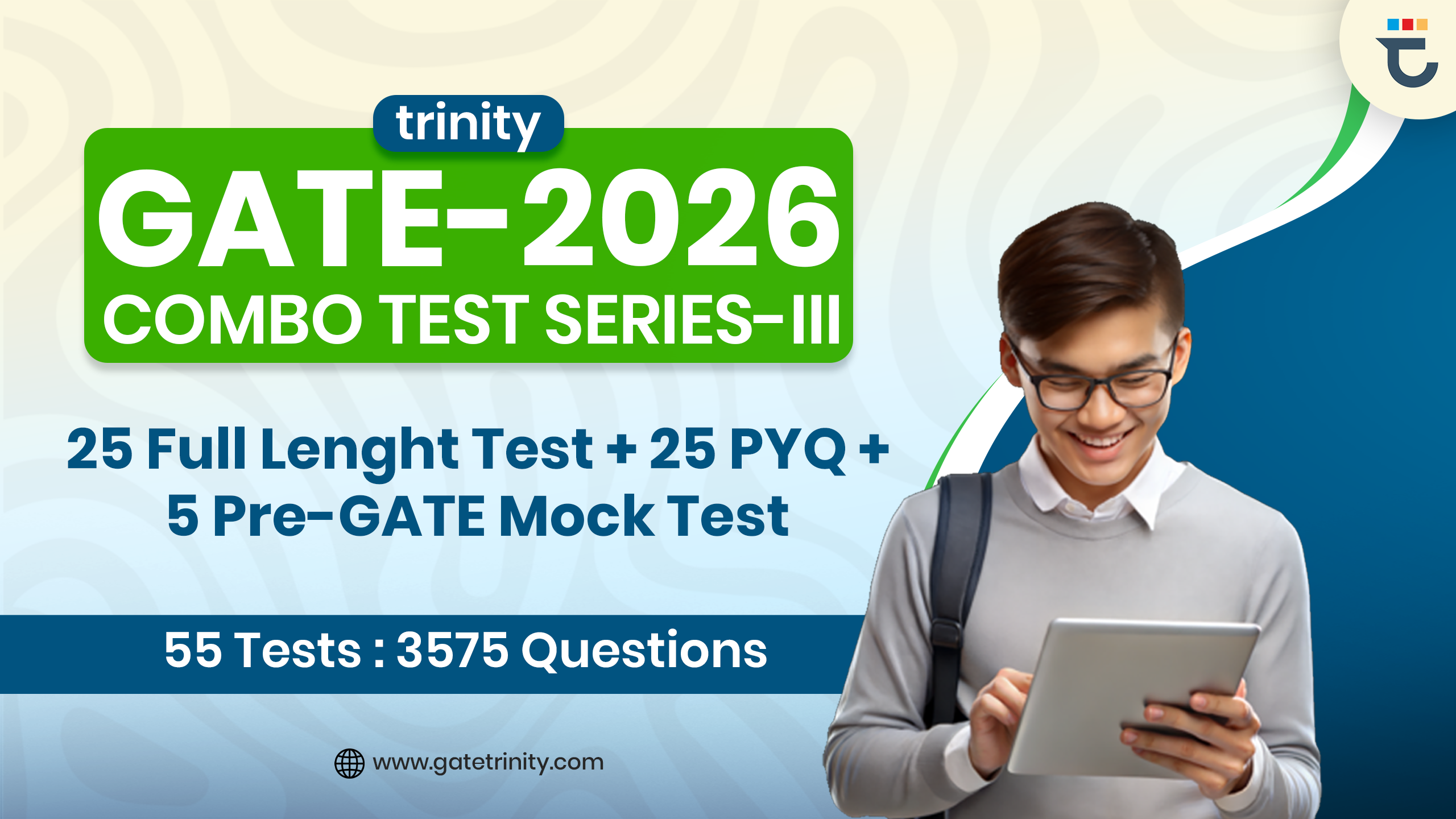 trinity GATE-2026 Combo Test Series-III (Full Length + PYQ + Pre-GATE)