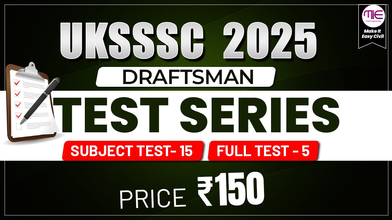 UKSSSC Draftsman 2025 Test Series