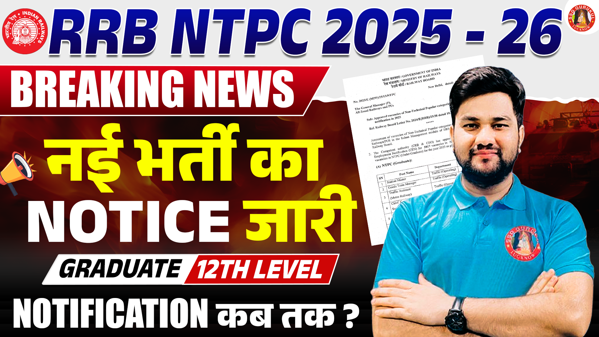RRB NTPC New Vacancy 2026
