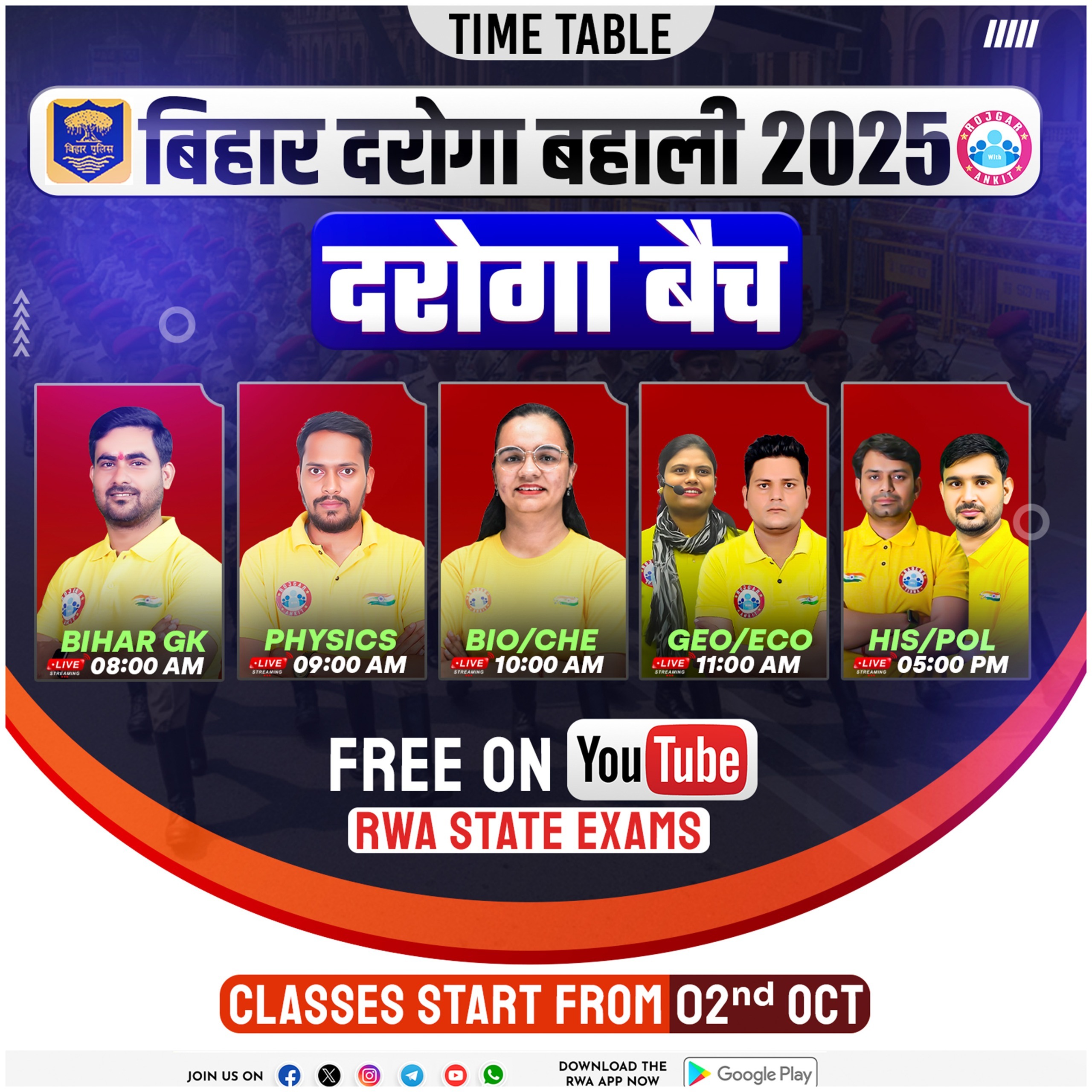 बिहार दरोगा बहाली 2025 (दरोगा बैच)