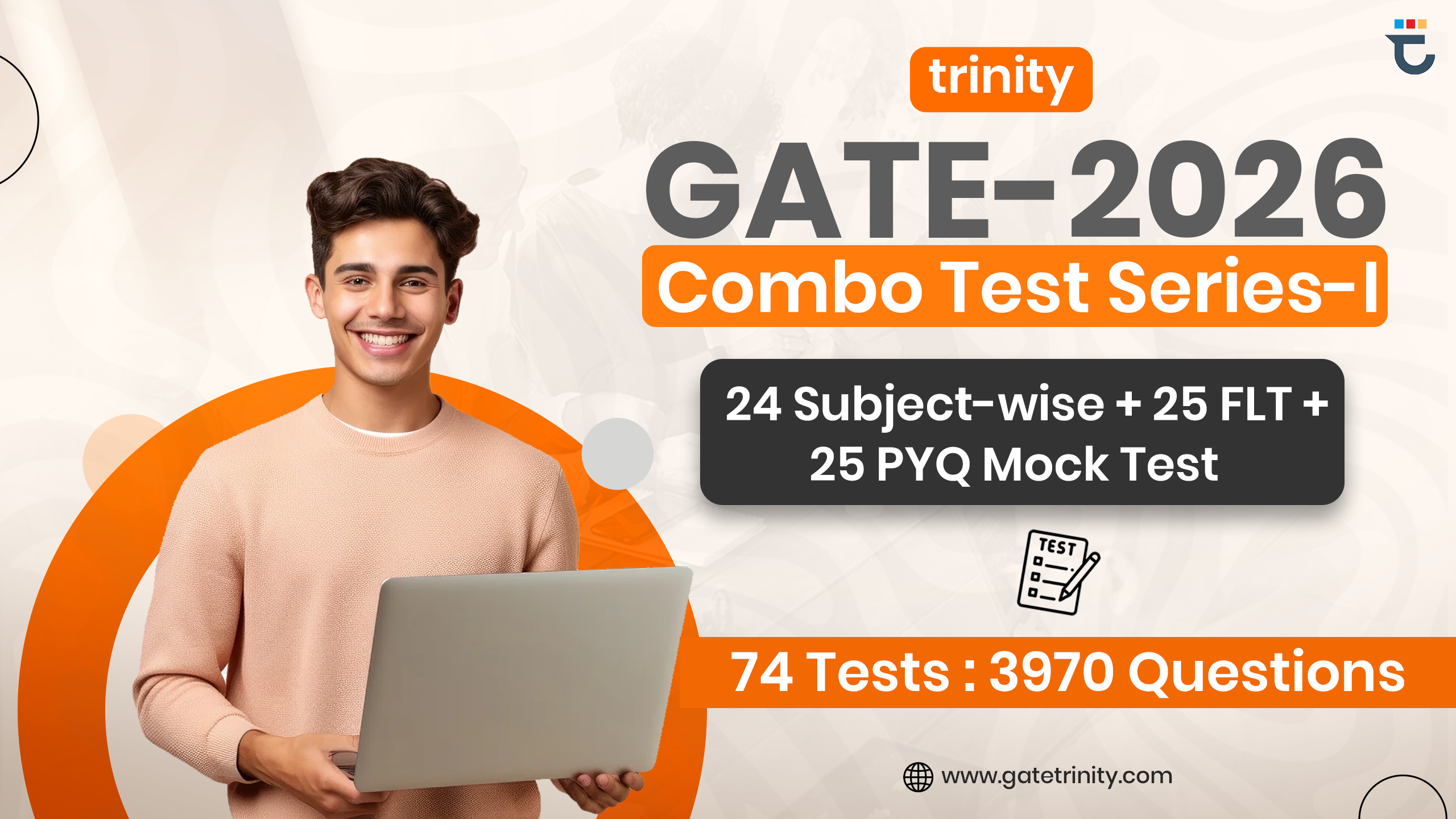trinity GATE-2026 Combo Test Series-I (Subject-wise + Full Length + PYQ)