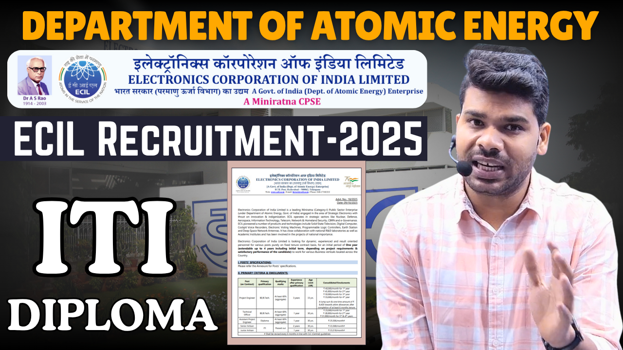 ECIL (Electronics Corporation of India Limited) Recruitment 2025 || ECIL Vacancy 2025