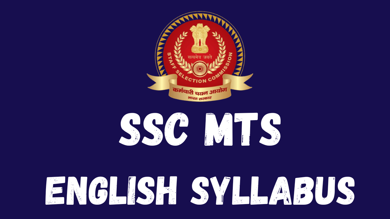 SSC MTS Syllabus 2026 (English)