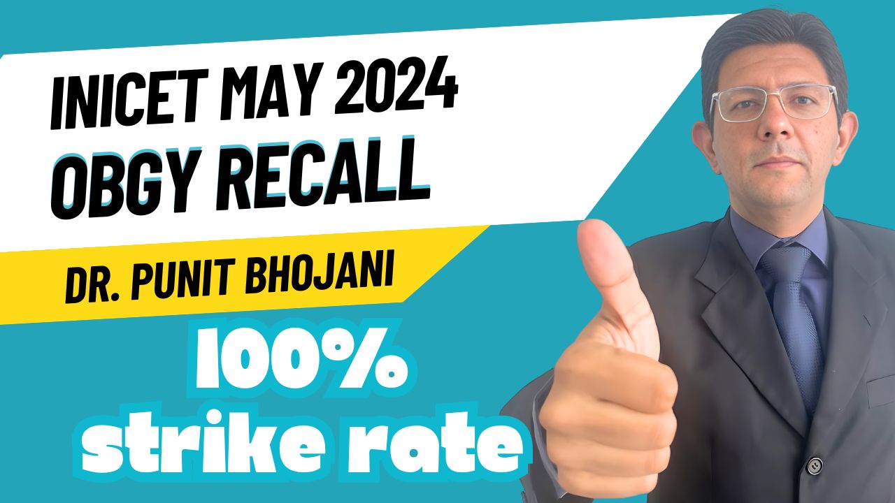 INICET Recall OBGY MCQs [May 2024]