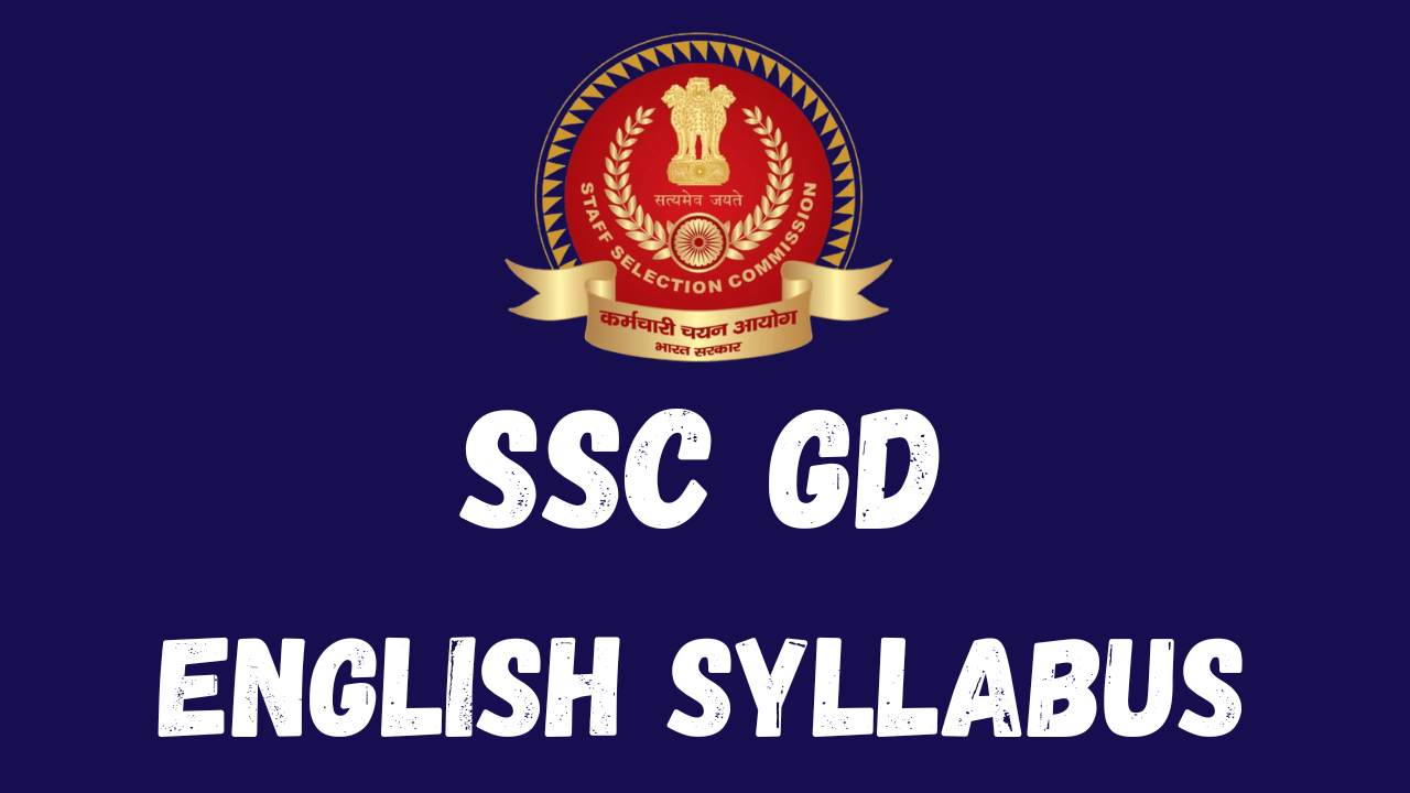 SSC GD Syllabus 2026 (English)