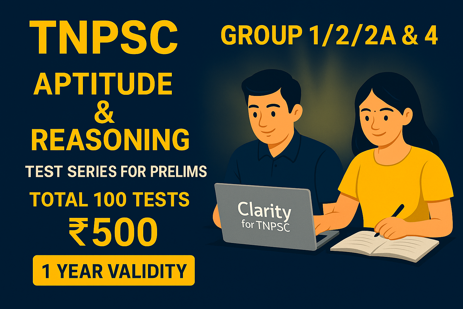 TNPSC PRELIMS (G1/G2/2A & 4) TOTAL 100 TESTS