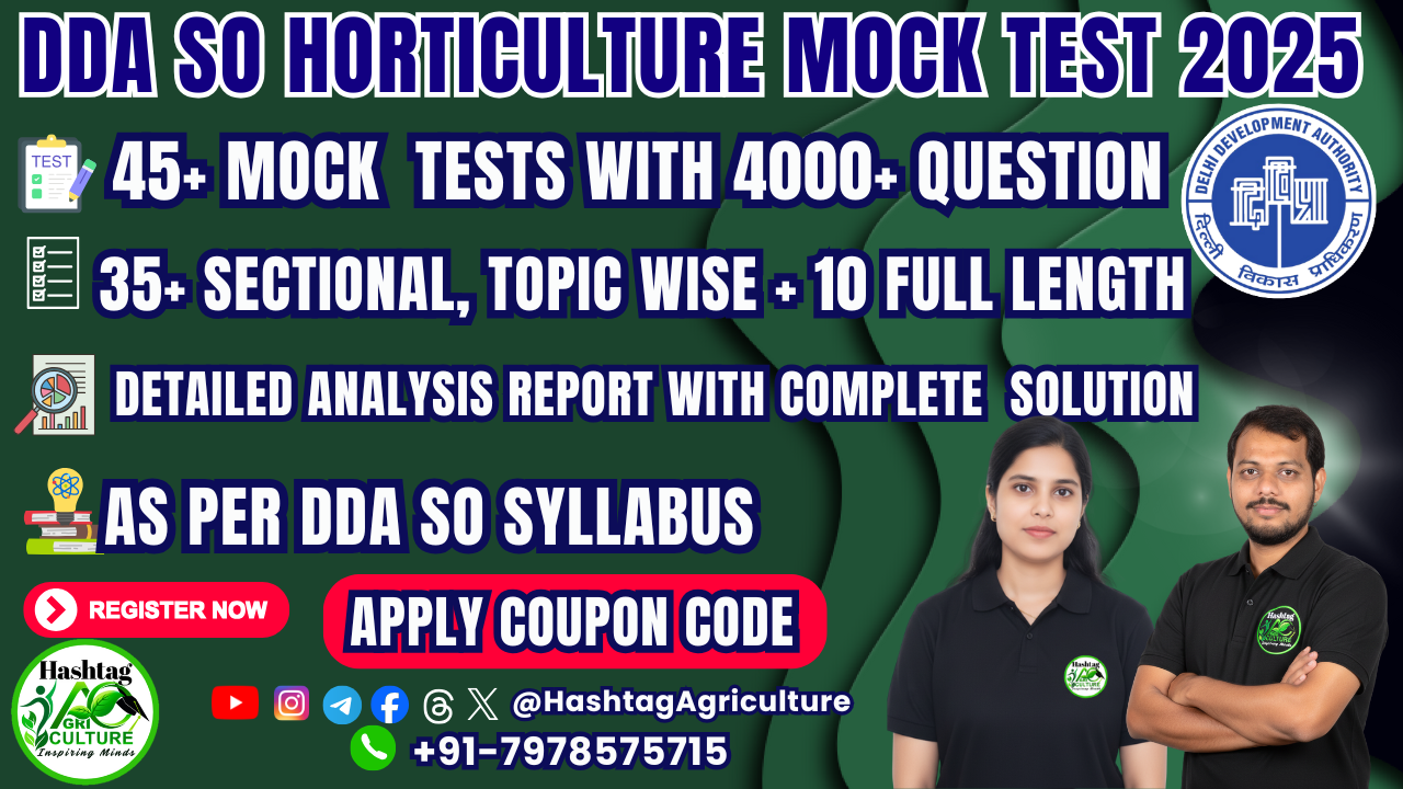 DDA SO Horticulture Mock Test