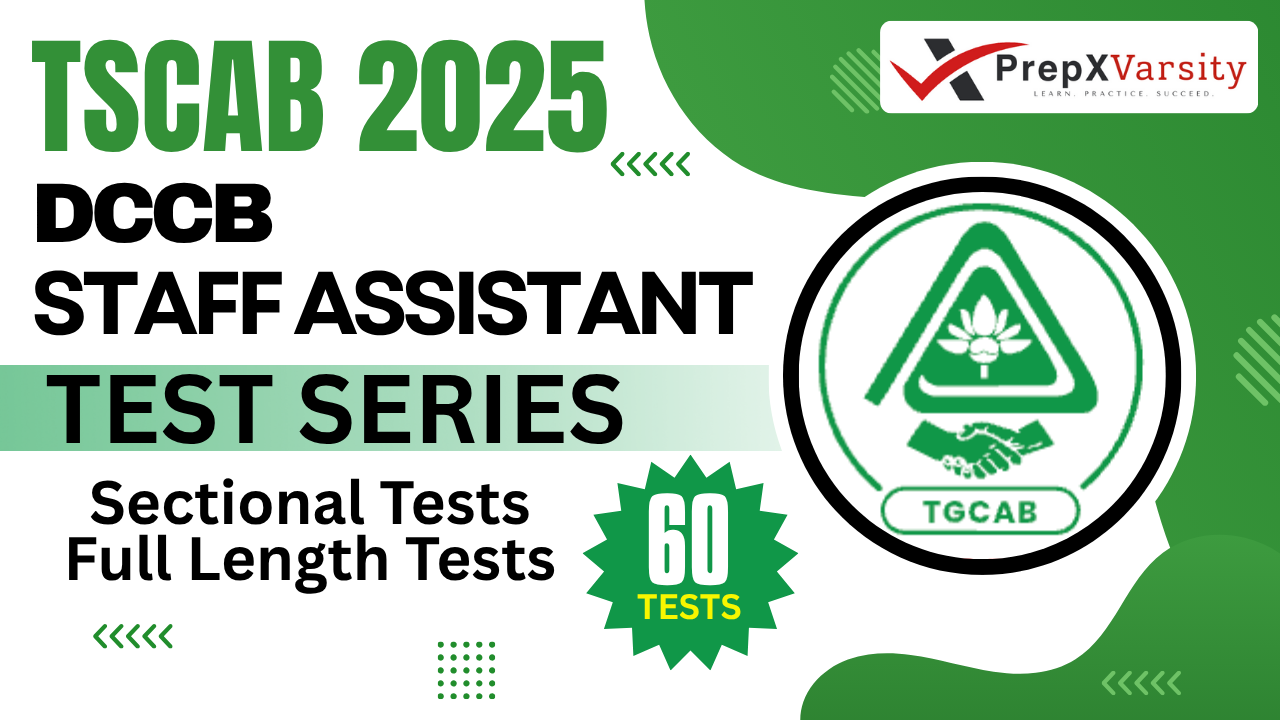 TSCAB 2025 DCCB Staff Assistant Online Test Series