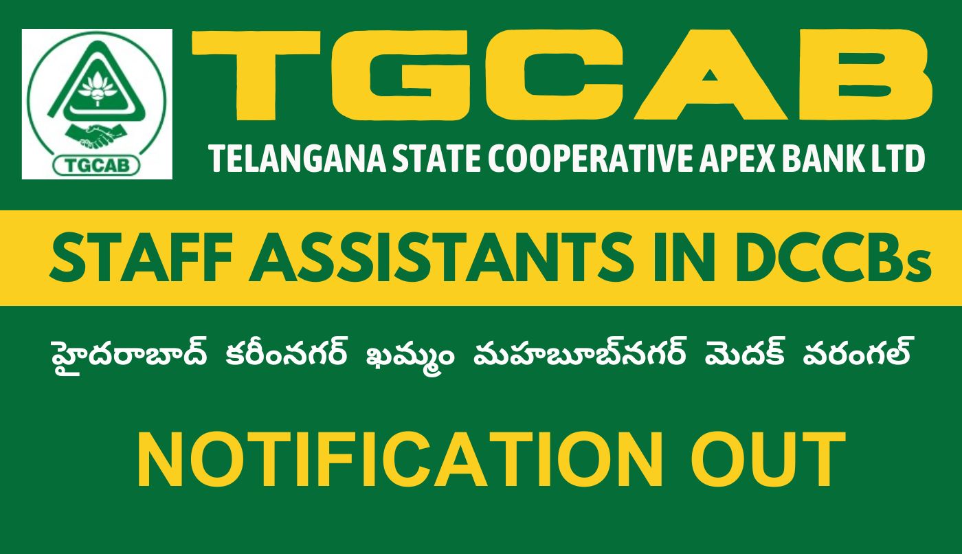 TGCAB DCCBs STAFF ASST NOTIFICATION 2025