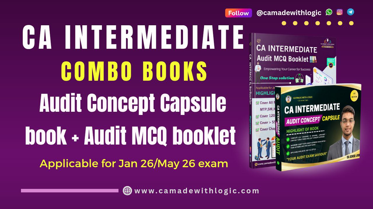 CA Inter Audit Concept Capulse + Audit MCQs Book combo -Jan 26/May 26 exam