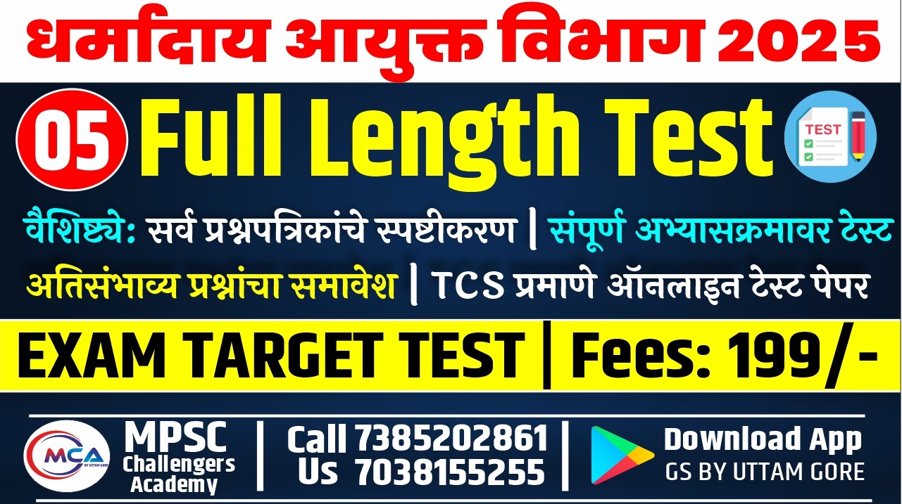 धर्मादाय आयुक्त विभाग- 2025