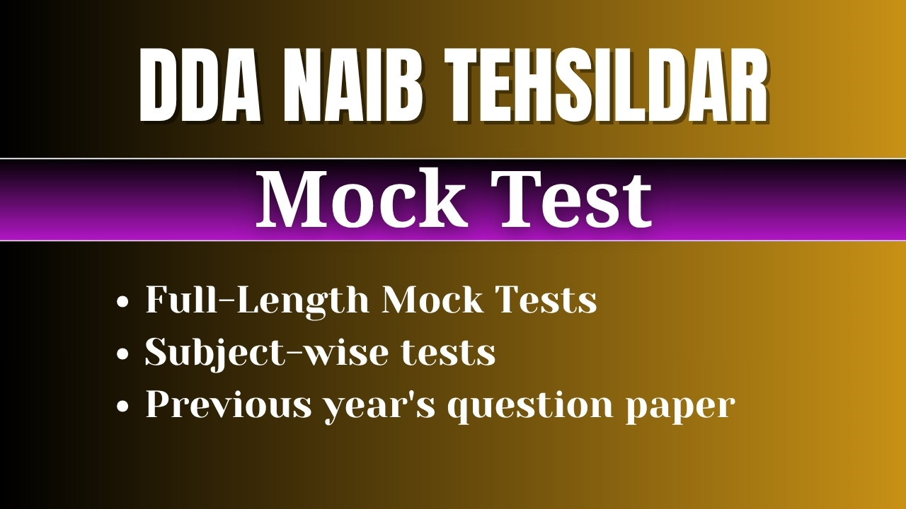 DDA Naib Tehsildar Test