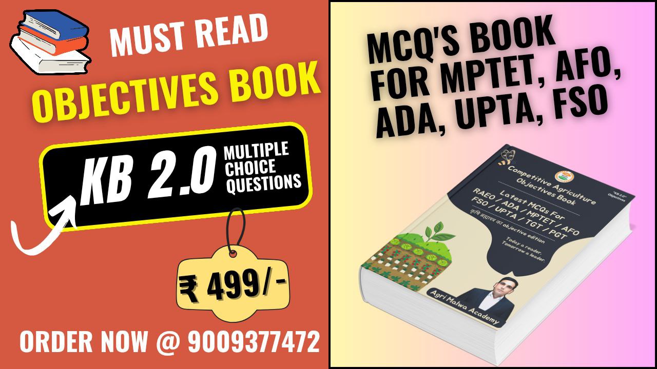Agri Objectives Book (KB 2.0) Bilingual MCQs Edition