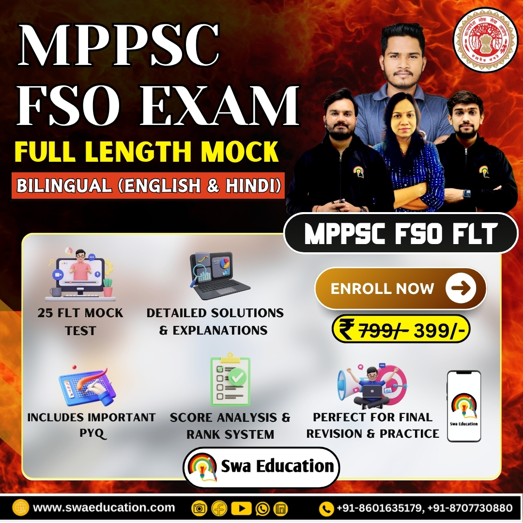 MPPSC FSO FULL LENGTH MOCK TEST (BILINGUAL)