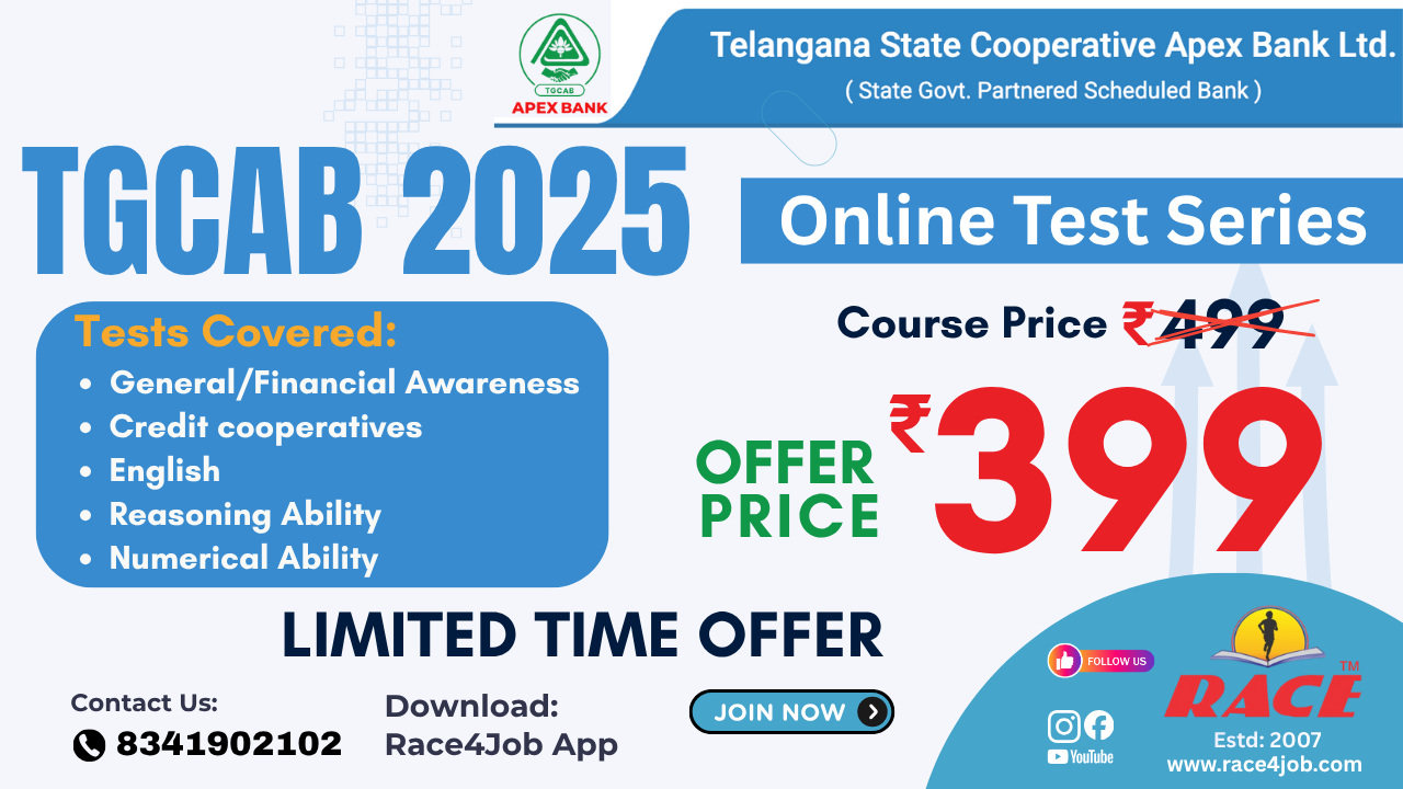 TGCAB 2025 Staff Assistant Online Test Series