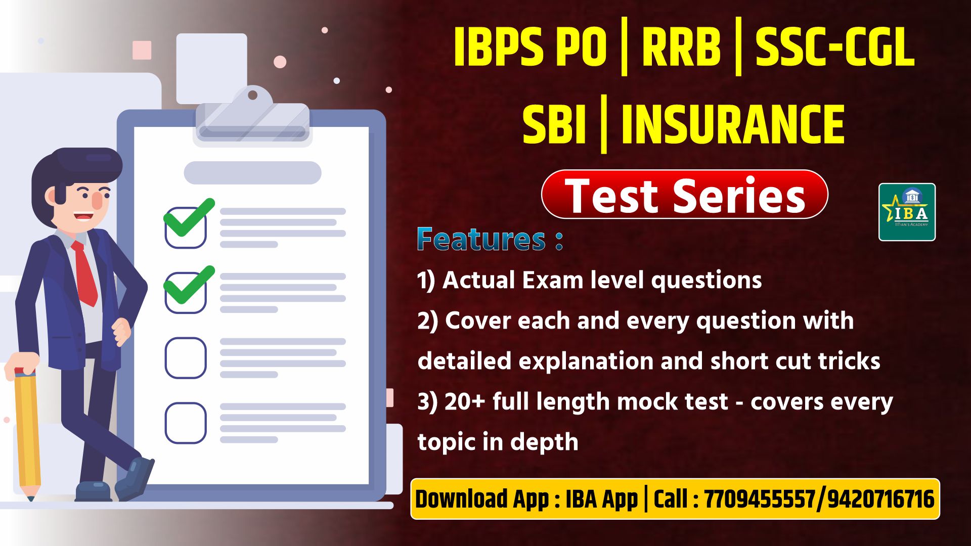 IBPS PO | RRB | SSC-CGL | SBI | INSURANCE TEST SERIES