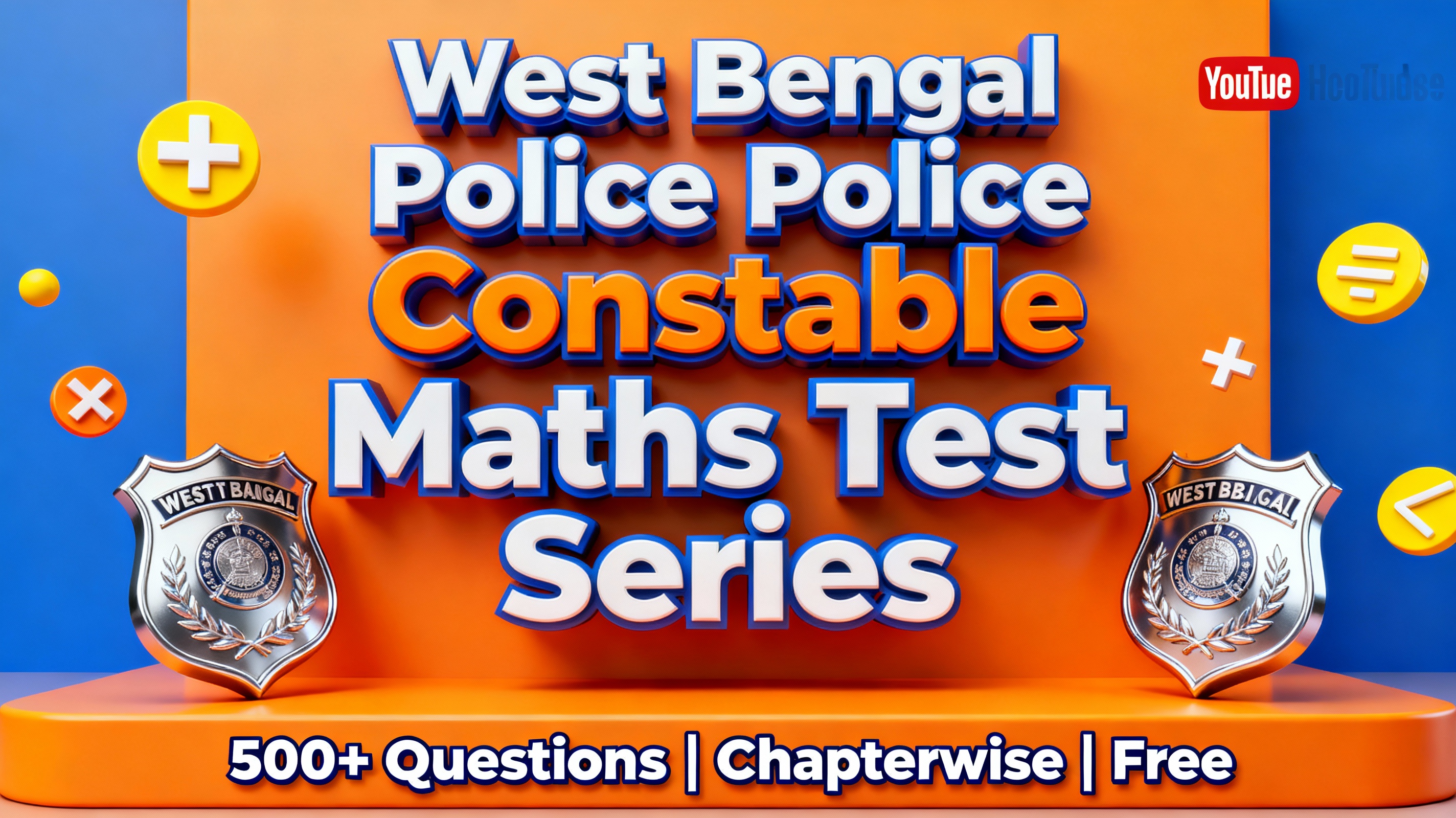 টার্গেট পশ্চিমবঙ্গ পুলিশ কনস্টেবল 2025 | ফ্রি 500+ অধ্যায়ভিত্তিক গণিত মক টেস্ট সিরিজ
