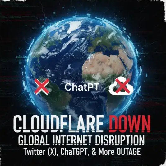 Cloudflare Down Global Internet Disruption: Cloudflare Outage Takes Down Twitter (X), ChatGPT, and More