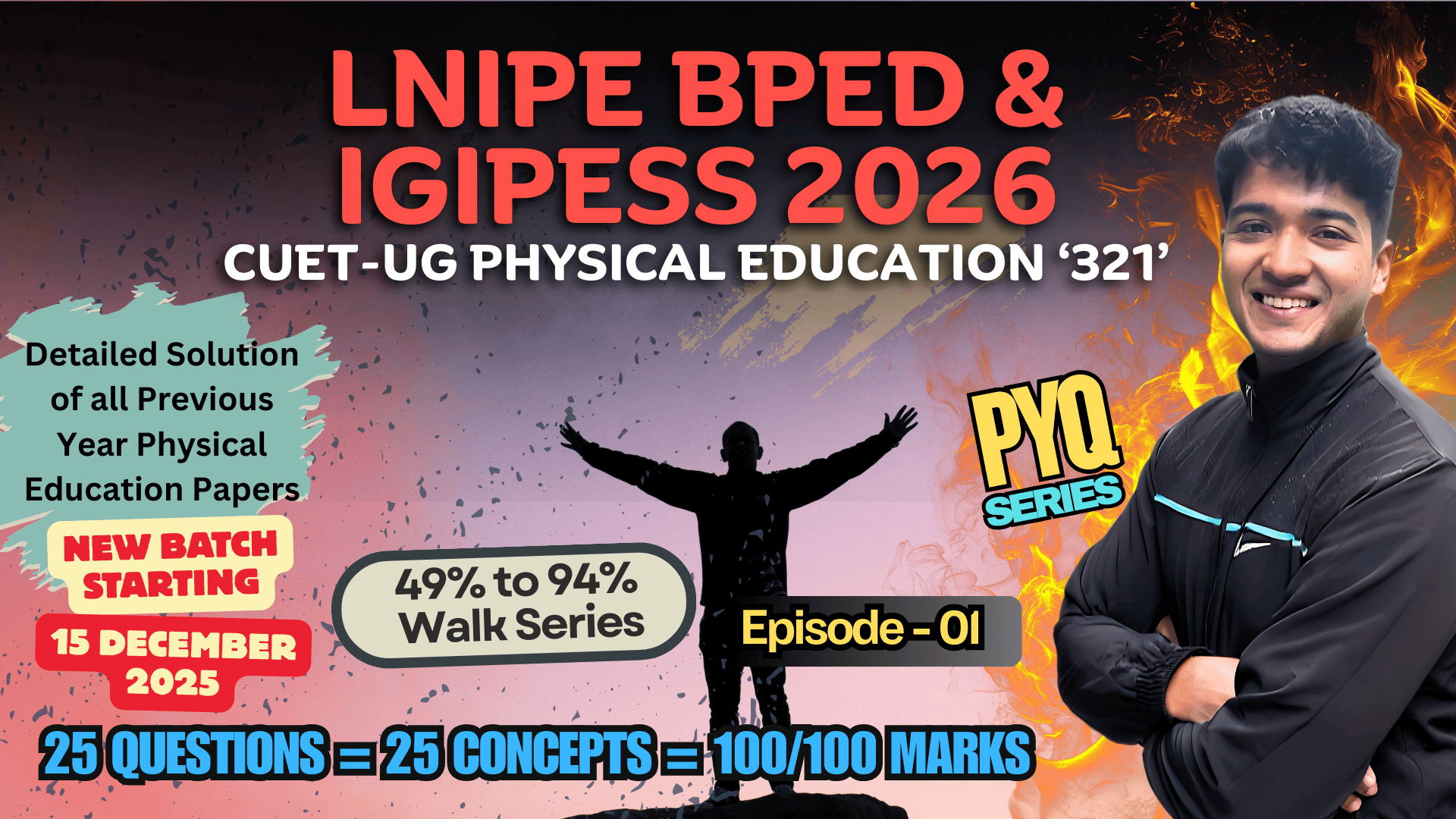 Episode 1 | LNIPE BPEd 2026 CUET-UG PYQ & Important MCQ Series | LNIPE & DU Classes  Physical Education India 19.9K subscribers   Remix   42   Share  Save