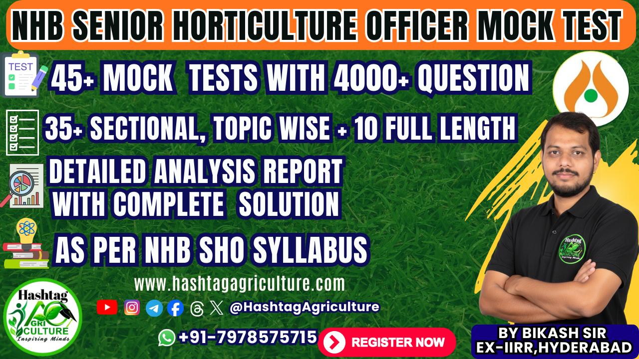 NHB Senior Horticulture Officer Mock Test