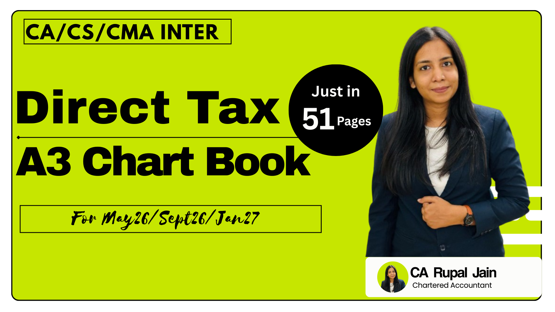 A3 SIZE chart book for May 26 and onwards attempts for CA,CS,CMA Intermediate.