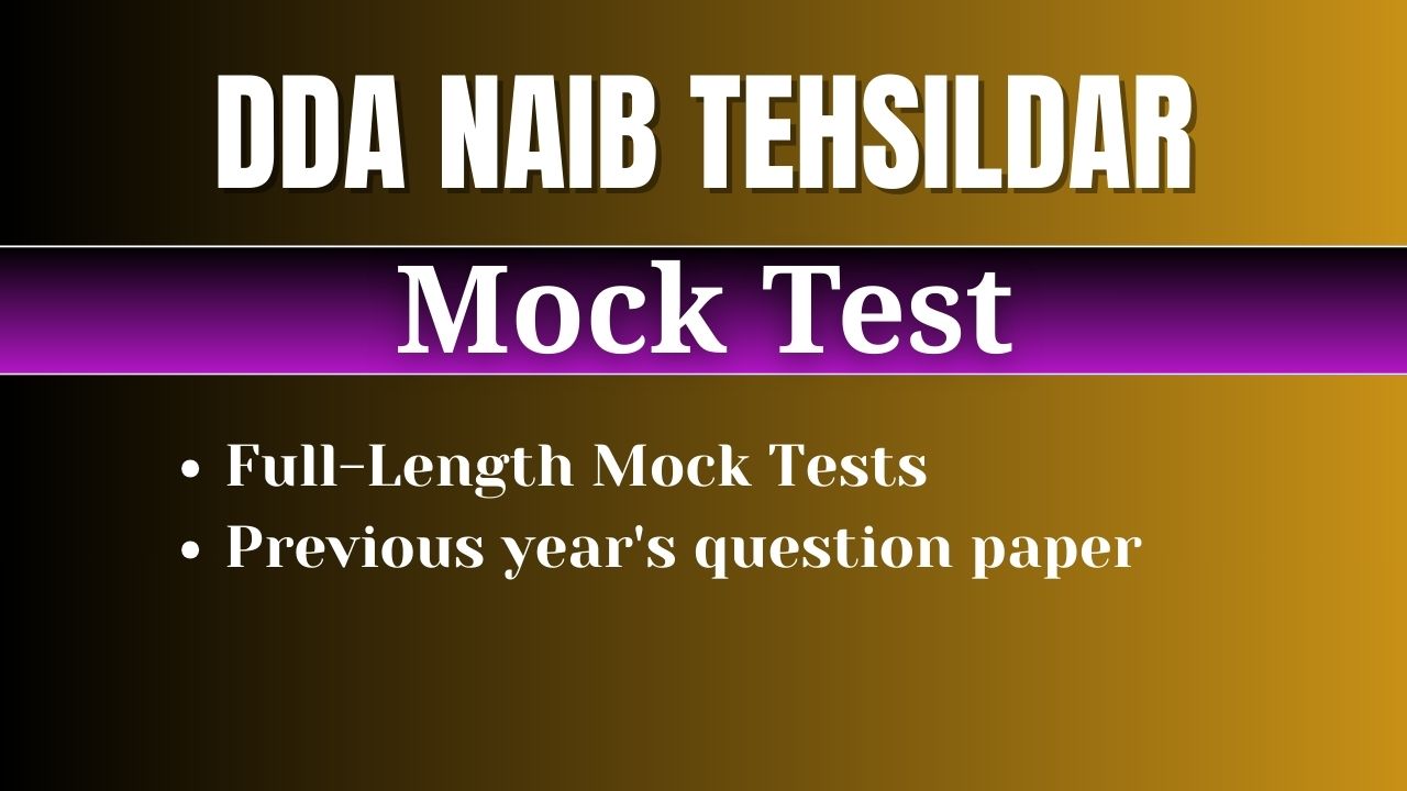 DDA Naib Tehsildar Test