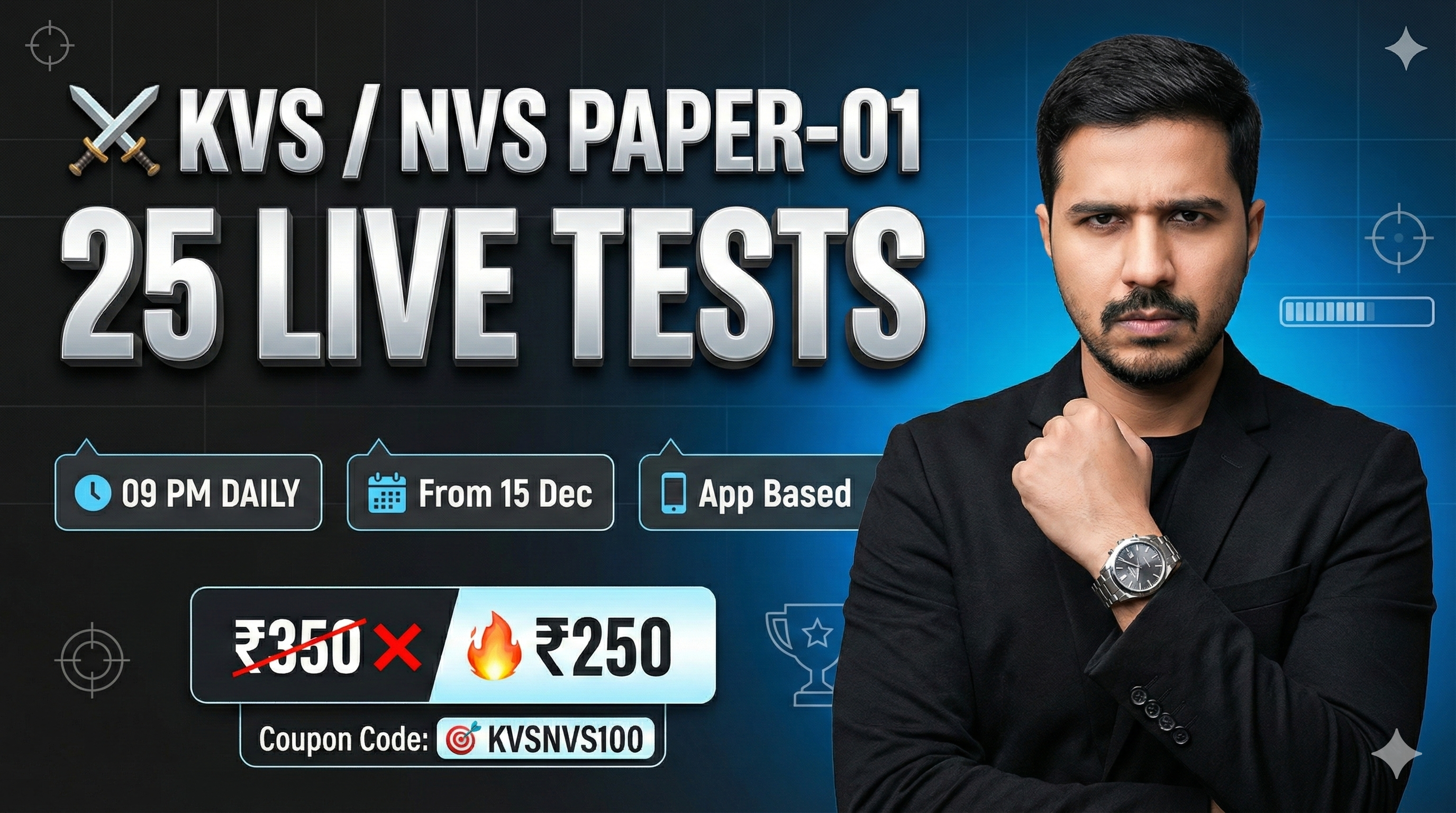KVS/NVS - Paper 01 (All Posts) | 25 Tests | Daily Live at 09 PM | With Detailed Solution