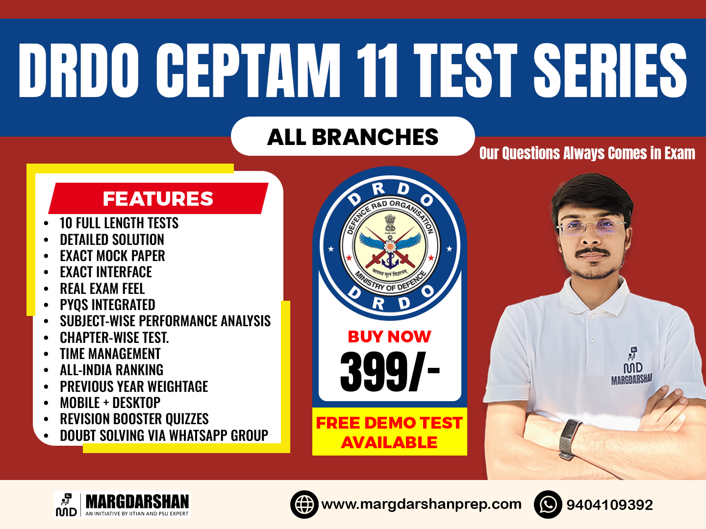 DRDO CEPTAM 11 Test Series Tier 1 + Tier 2