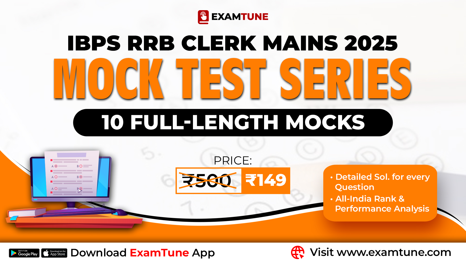 IBPS RRB Clerk Mains 2025 Mock Test Series | 10 Full Length Mocks with All India Rank
