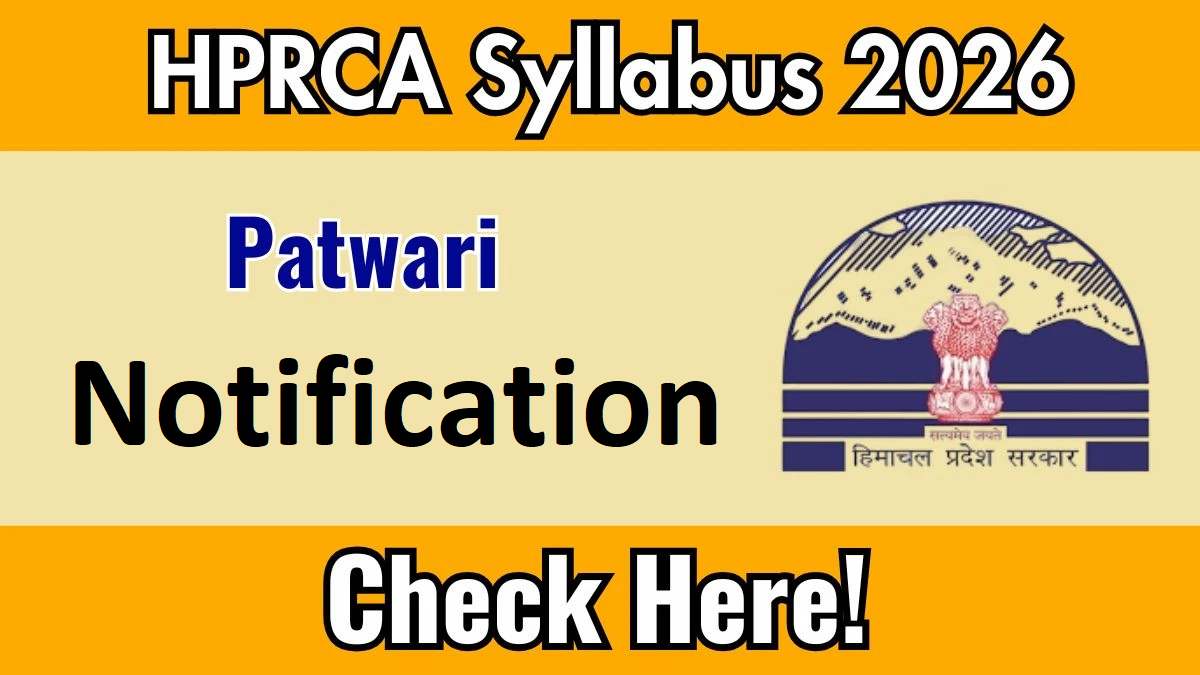 HPRCA HP Patwari Notification