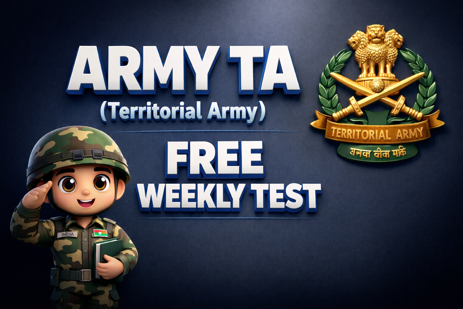 All India Army TA (Territorial Army) Free Weekly Test - 2026