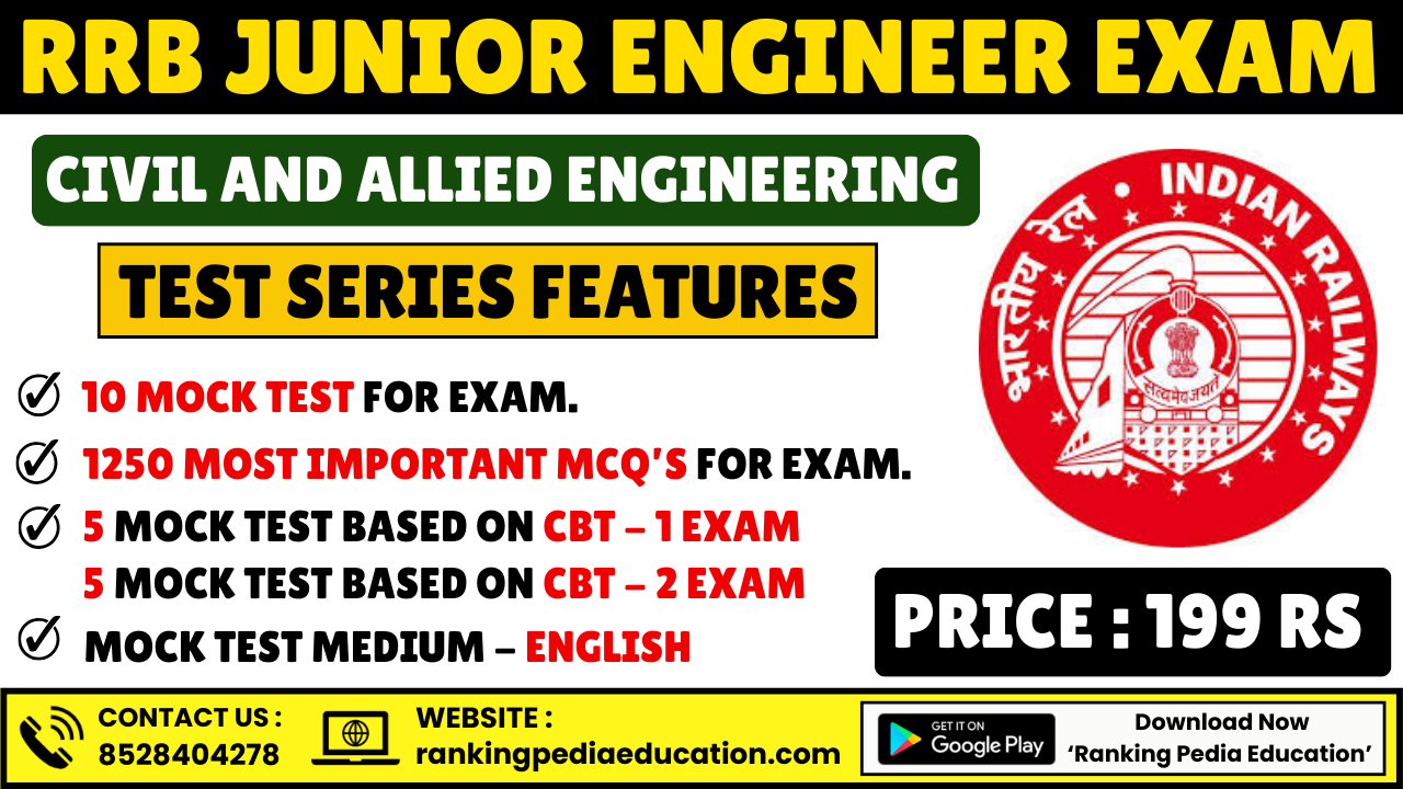 RRB JE (Civil and Allied Engineering) Exam Mock Test Series