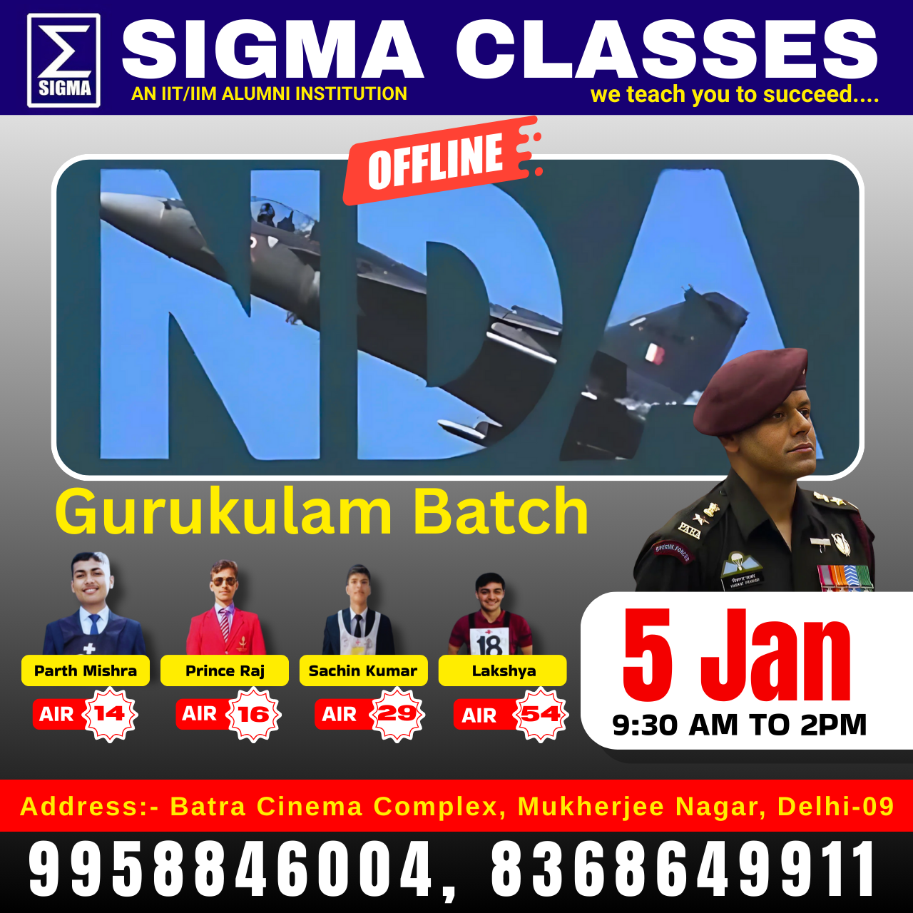 NDA COURSE FOR OFFLINE  BATCH