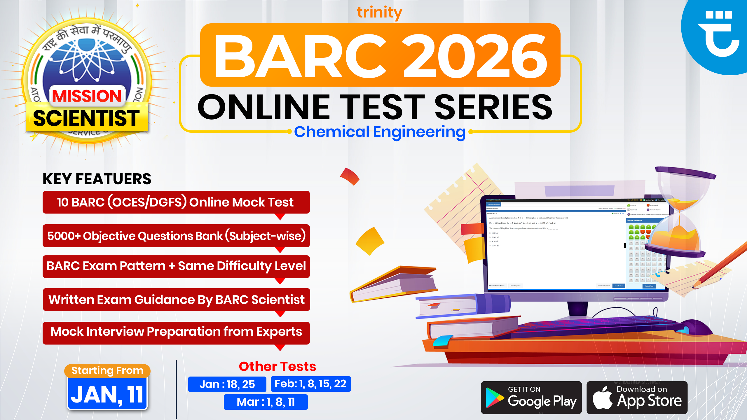 trinity BARC (OCES/DGFS)-2026 Test Series