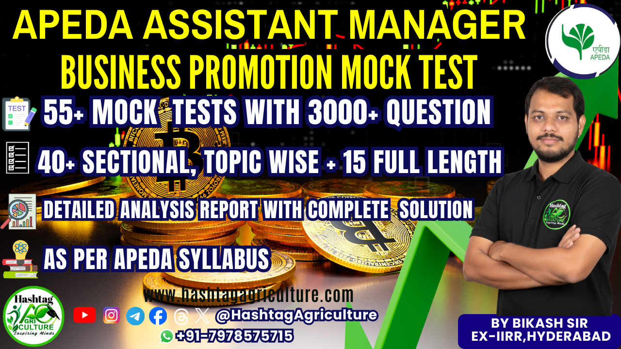APEDA ASSISTANT MANAGER Business Promotion MOCK TEST