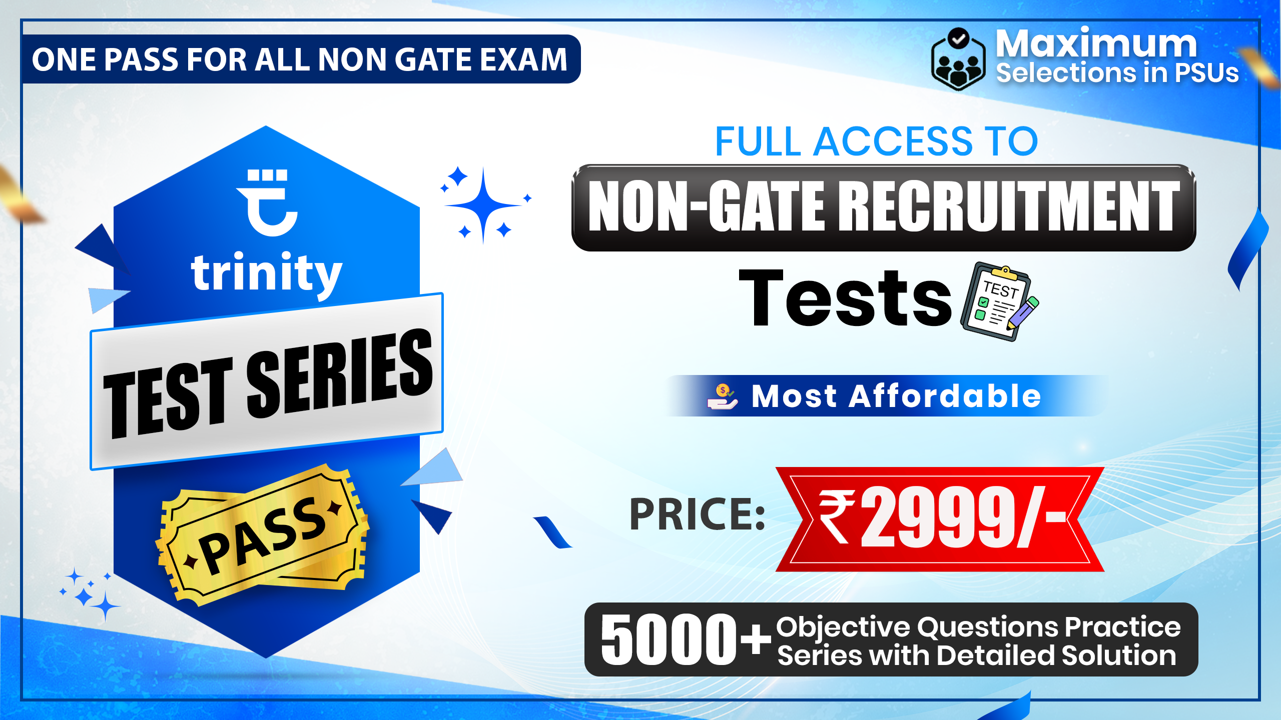 trinity Non-GATE 2026 Test Series PASS