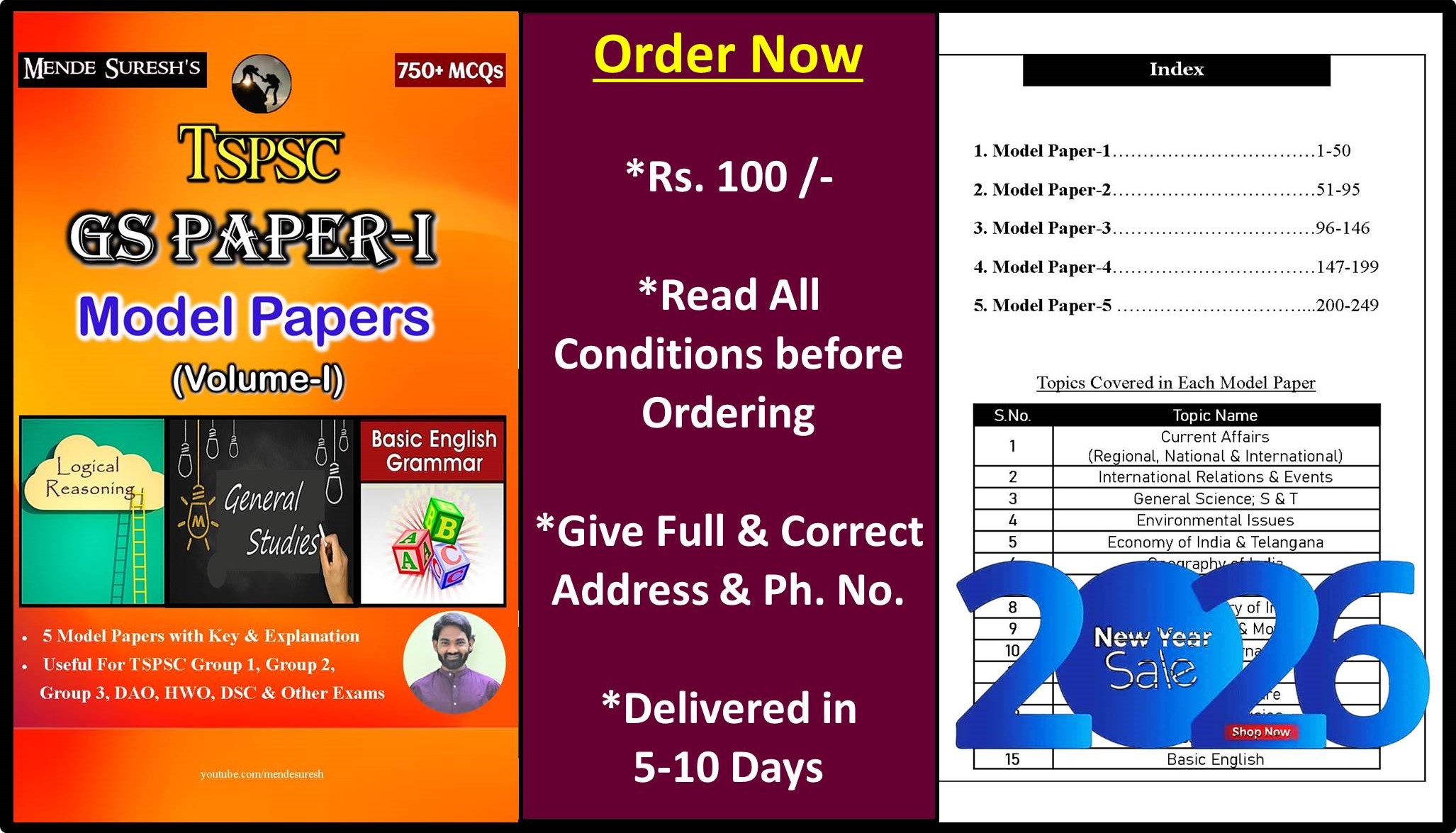 6) TGPSC GS Paper-1 Model Papers-EM