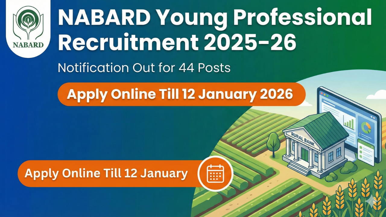 NABARD Young Professional Recruitment 2025–26: Apply Online for 44 Posts Before 12 January 2026