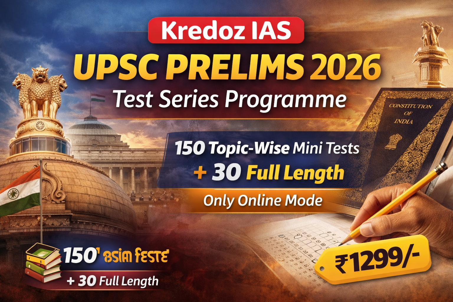 Kredoz IAS – UPSC Prelims 2026 Test Series Programme