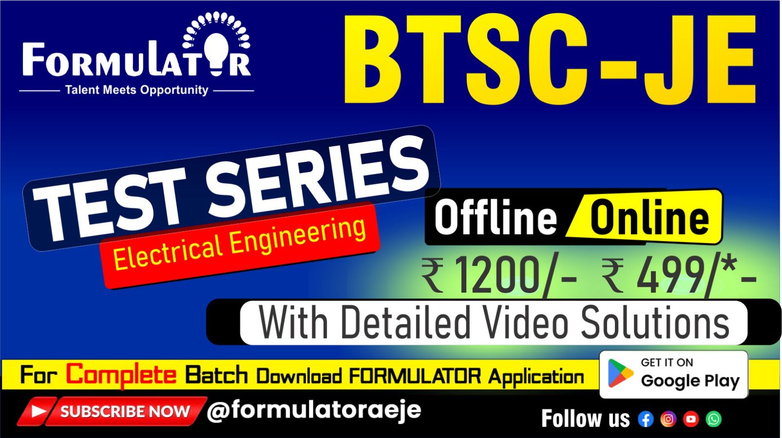 BTSC-JE Electrical Engineering