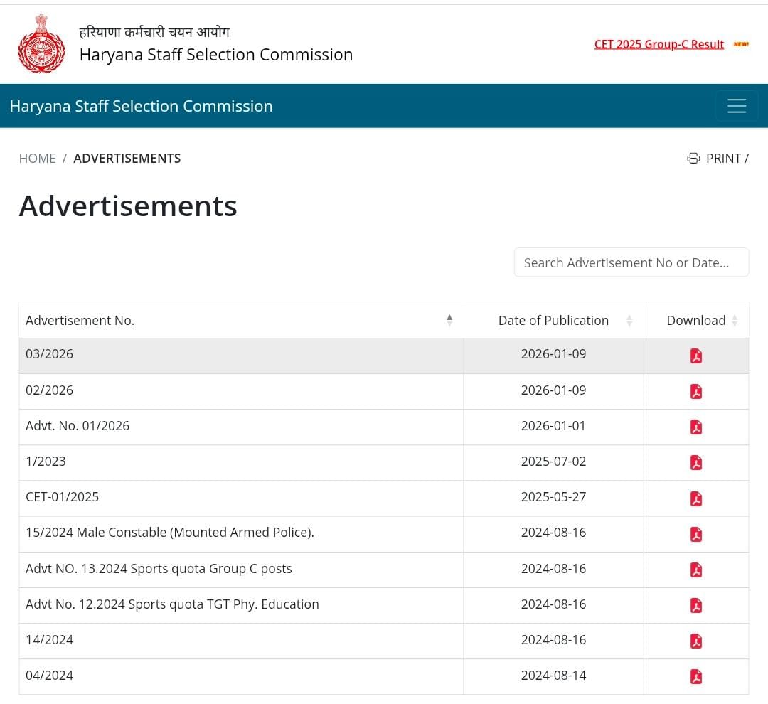 1.HSSC CET Group C 02/2026 Notification Out for 3112 Posts  2.Haryana HSSC CET Group C 03/26 Recruitment 2026।for 1759 Posts  ● 