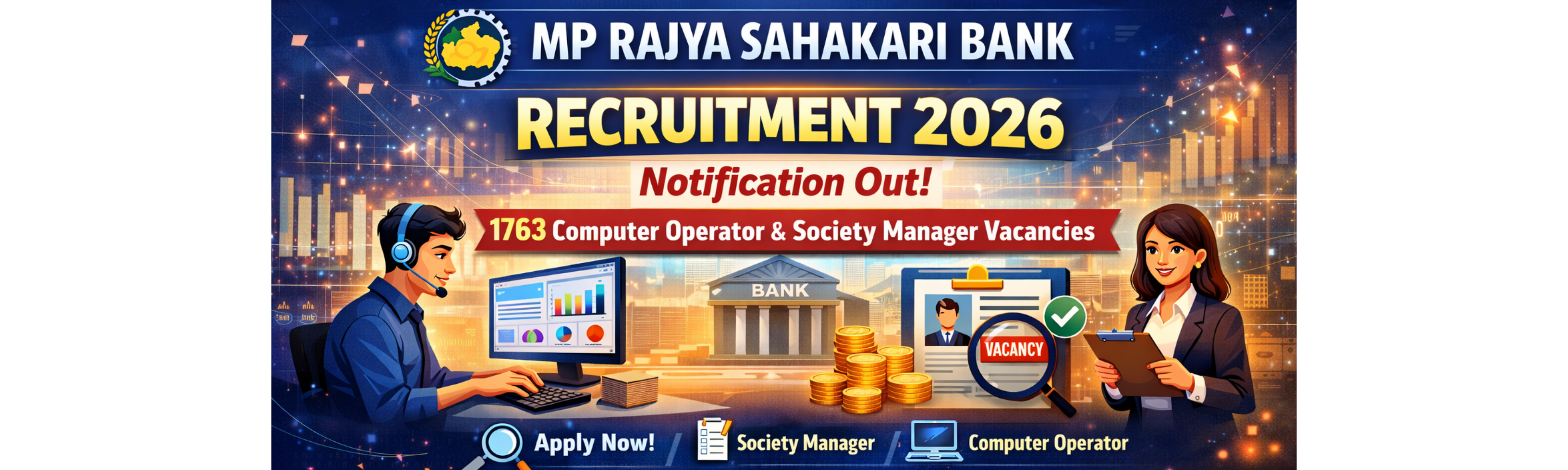 MP Rajya Sahakari Bank Recruitment 2026 Notification Out: 1763 Computer Operator & Society Manager Vacancies