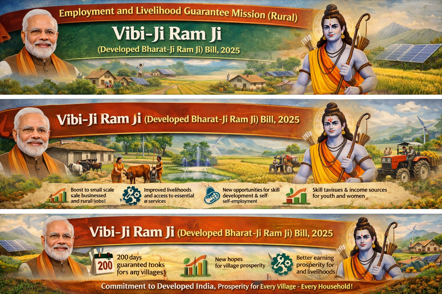 रोज़गार एवं आजीविका गारंटी मिशन (ग्रामीण) : वीबी–जी राम जी (विकसित भारत-जी राम जी) विधेयक, 2025